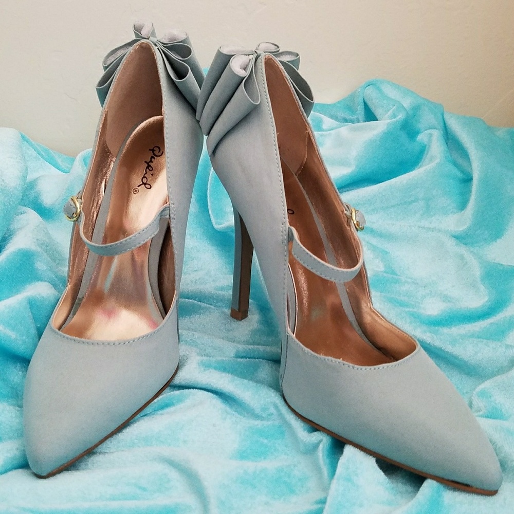 New Qupid Sage Blue Sex In The City Mary Jane Pump